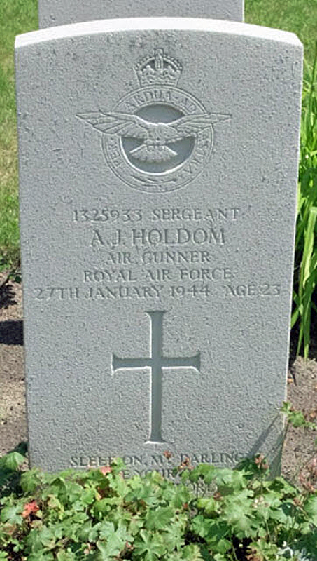 Sgt Anthony Joe Holdom<br/><br /><br />died January 27th, 1944